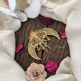 Vriksham Traditional Gold Finish Lakshmi With Peacock Jada Billai-G19272